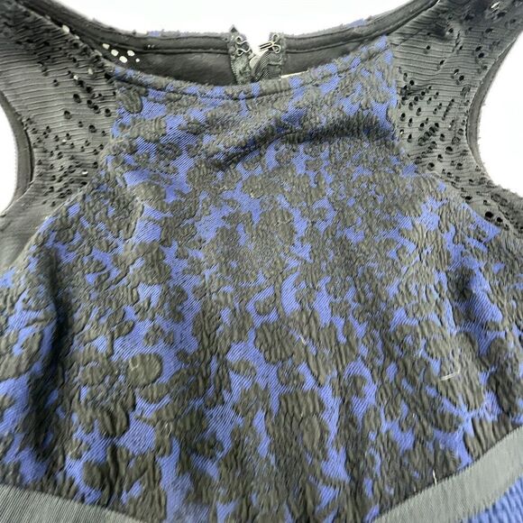 Anthropologie Moulinette Soeurs Larkin Sheath Dress Navy Black Lace Sz 0 - Picture 4 of 6